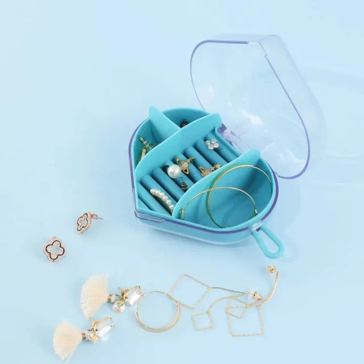 Creative Heart Shape Jewelry Box, Cute Mini Jewelry Organizer, Small Jewelry Case For Travel, Mini Jewelry Case For Earrings and Rings Creative Heart Shape Jewelry Box, Cute Mini Jewelry Organizer, Small Jewelry Case For Travel, Mini Jewelry Case For Earrings and Rings